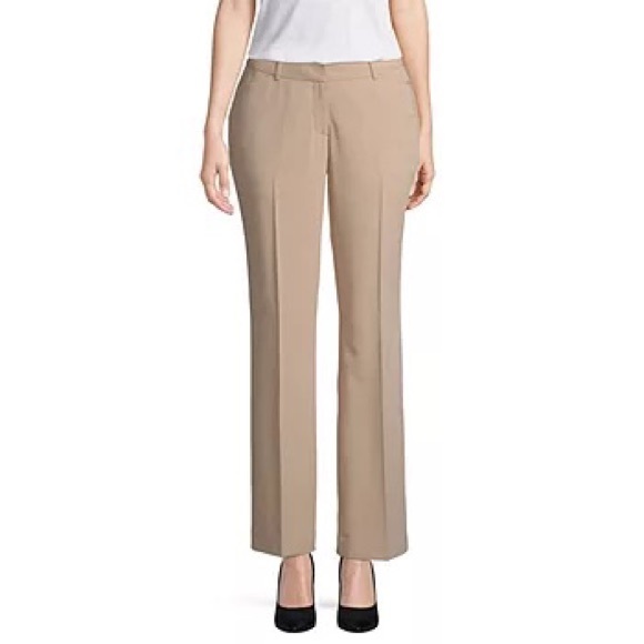 NWT Womens 8 Worthington “Perfect Trousers” Grey/Cream Dress Pants - Picture 1 of 6